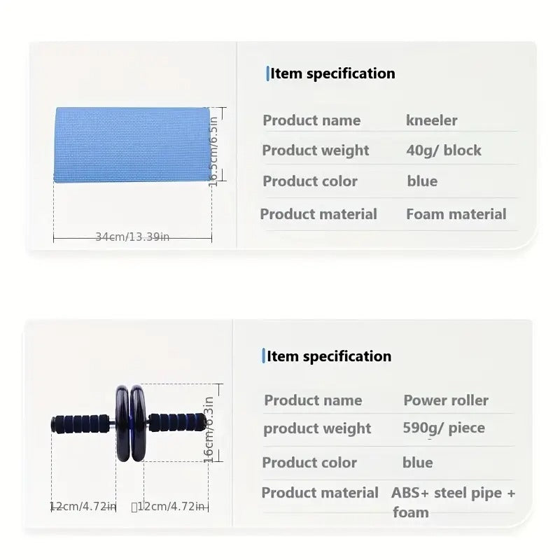 Rueda Abdominal Set Completo 12 piezas — Entrenamiento en Casa